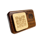 Wood Ceylon personalized qr code sign with engraved wooden plaque and custom QR code