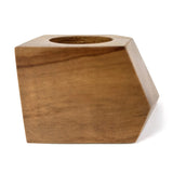 Unique Wooden Cactus Holder with a geometric design for stylish plant display