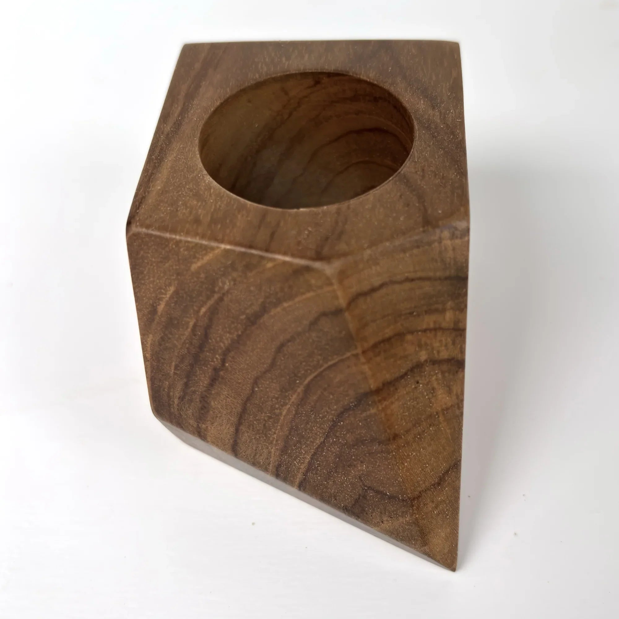 Wooden Cactus Holder with a Unique Geometric Design for Stylish Plant Display