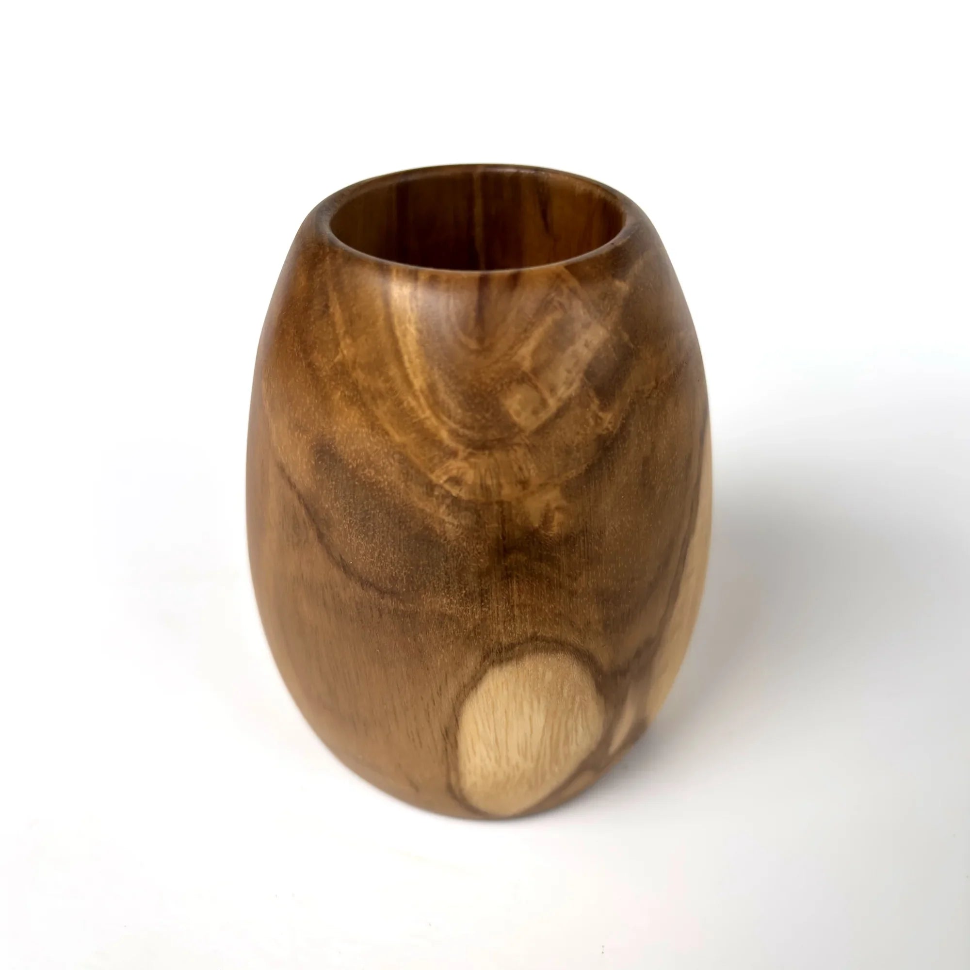 Handcrafted Wooden Cactus pot made from high-quality wood with a smooth finish
