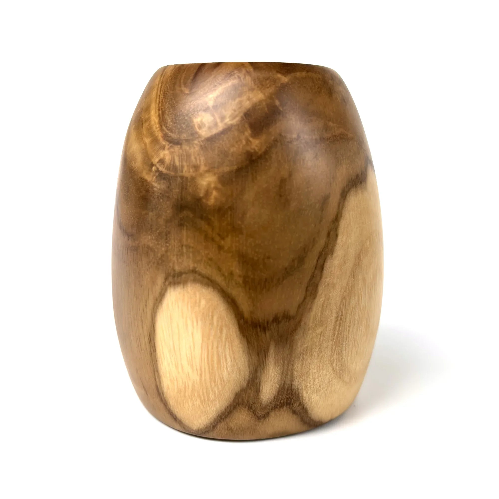 Handcrafted Wooden Cactus pot with a smooth finish, perfect for indoor plants and decorative displays