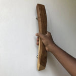 Stylish wooden front door pull handle designed for a modern aesthetic and easy grip